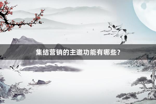集结营销的主邀功能有哪些？